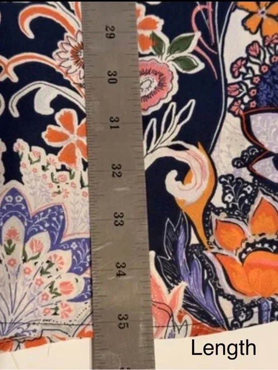 DR2 Women’s M Navy Blue Floral Paisley Boho Sleeveless Shift Dress Medium - Picture 11 of 13